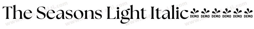 The Seasons Light Italic字体转换